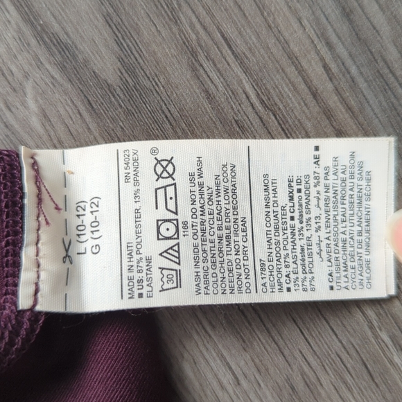 Burgundy girls sparkly leggings - Picture 5 of 5